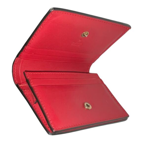 GUCCI Cherry GG Supreme Beige Gray Bi-fold Wallet W/Box and Card - Picture 8 of 16